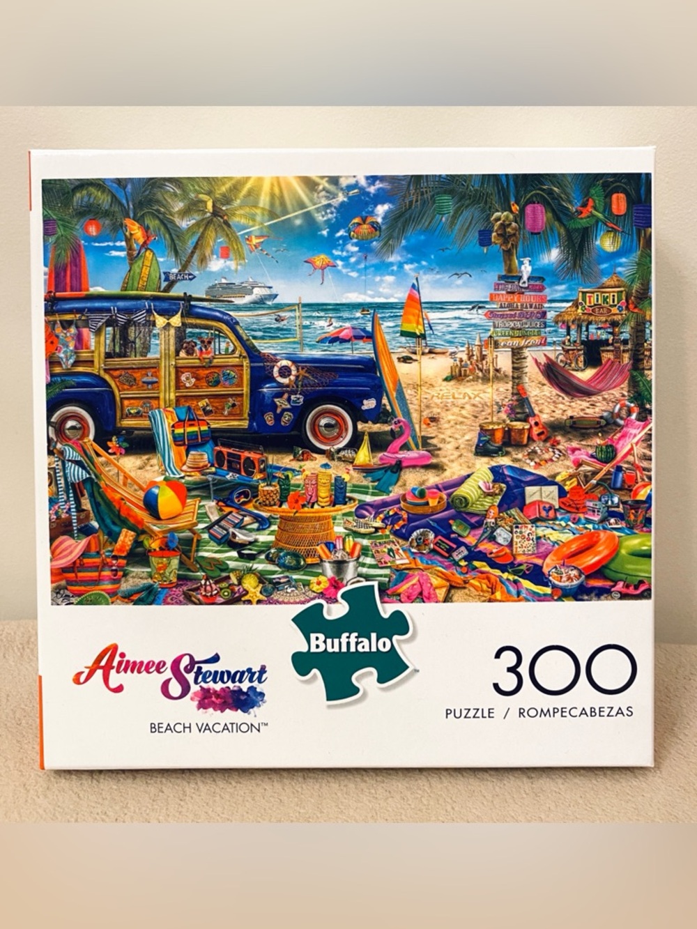Aimee Stewart Beach Vacation 300 Piece Jigsaw Puzzle Buffalo Games
